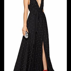 Barney’s black dress embellished with diamonds